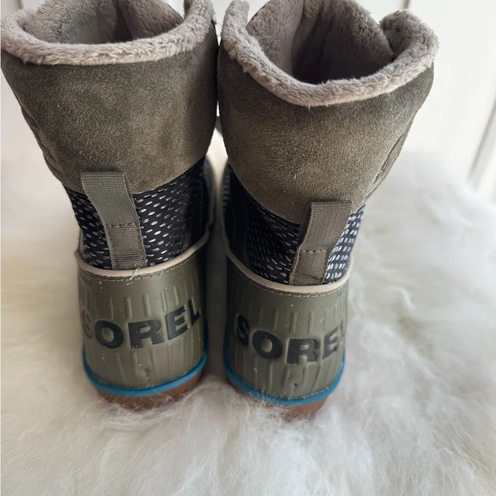 NEW Sorel Tivoli II Green Teal Waterproof Winter Lace Up Boots Women Size 7.5 - Picture 6 of 11